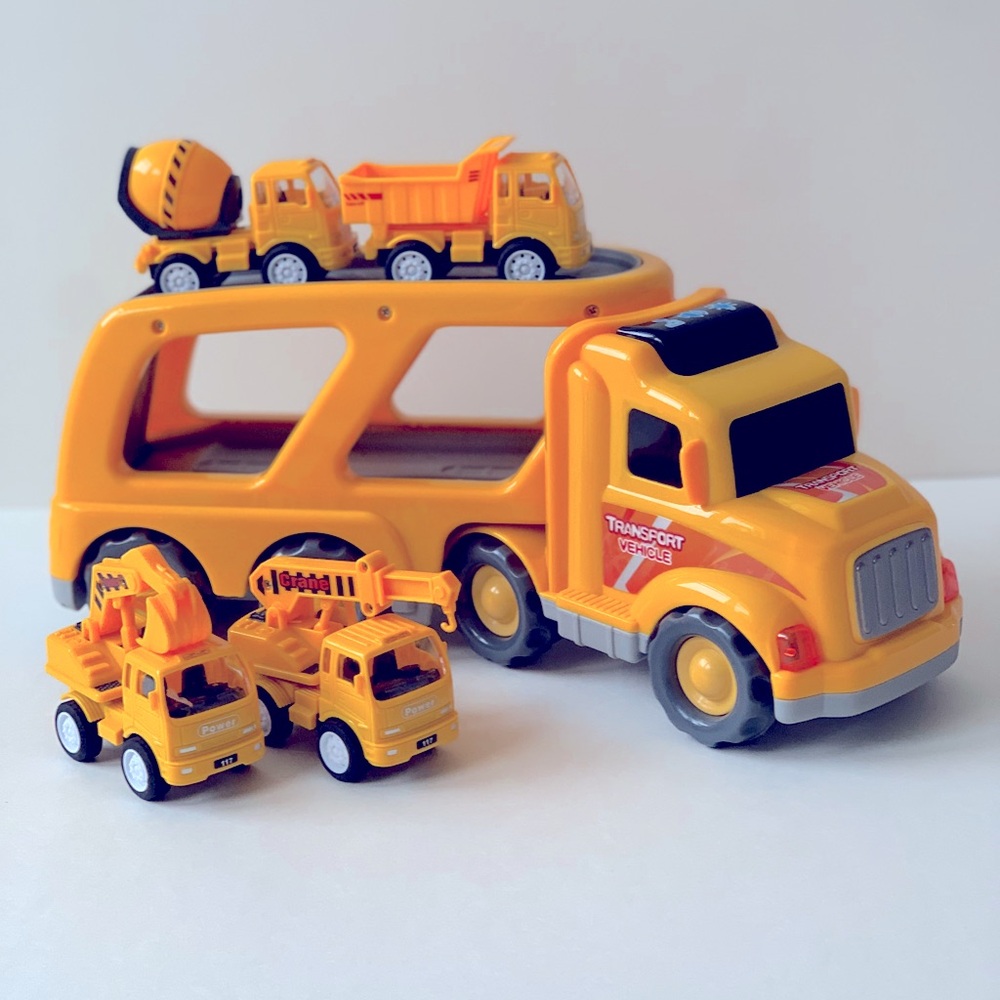 Cartoon Vehicles Playset Car Transport Truck